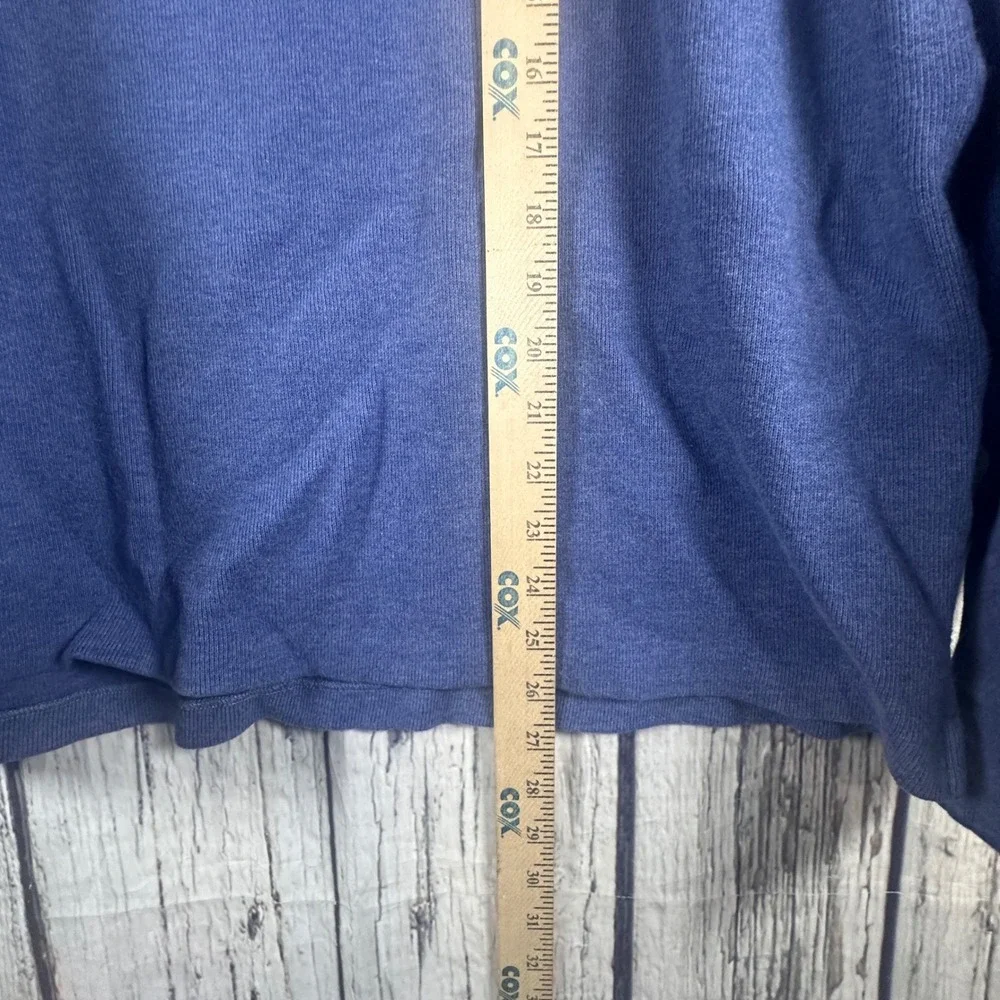 Polo Ralph Lauren‎ Mens Blue Cotton Quarter Zip Pullover Sweater Large Red Pony